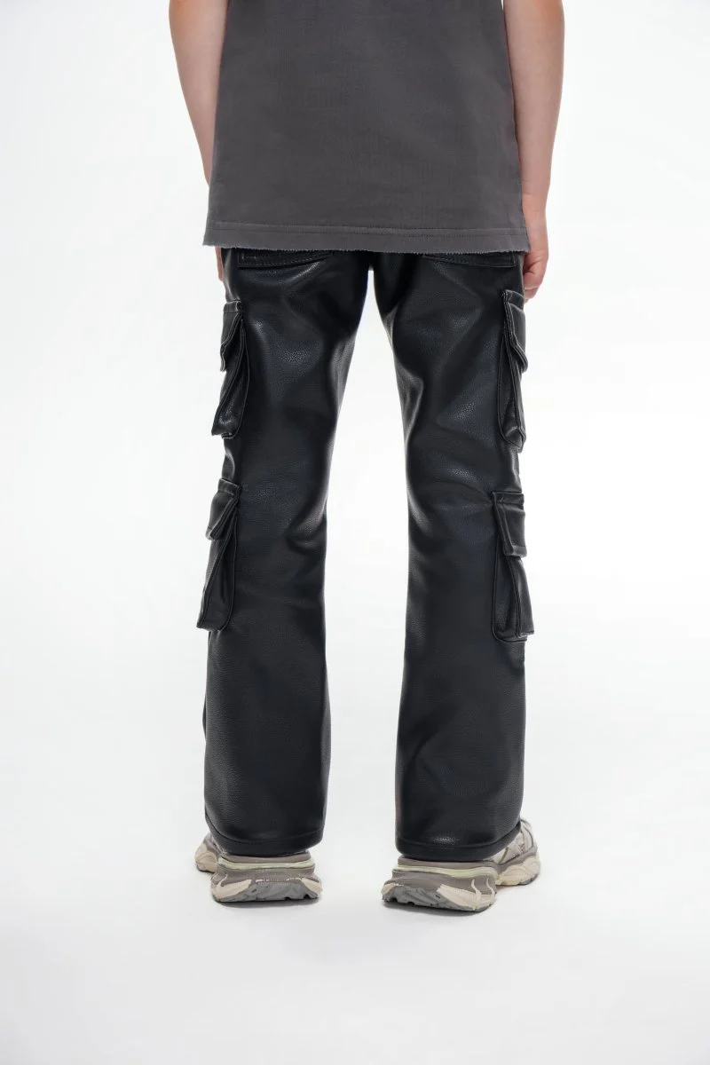 Kids Banjo Black Leather Stacked - Image 5