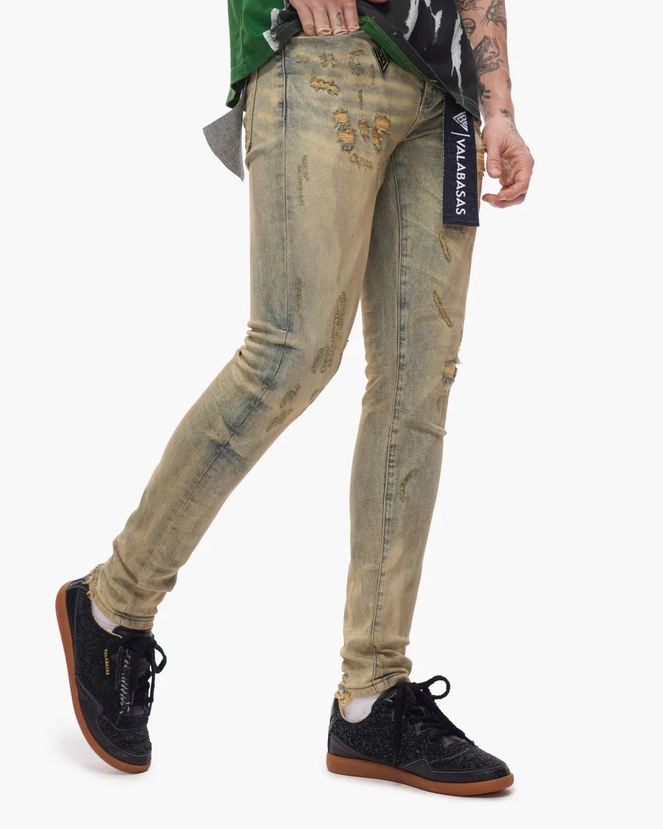 Collage Skinny Denim Vintage Wash