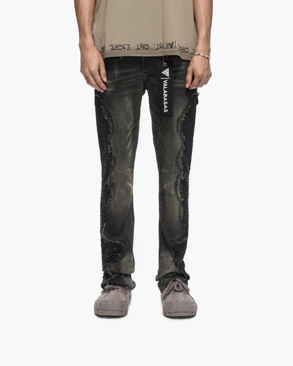 Convoy Stacked Grey Black Jeans - Image 8