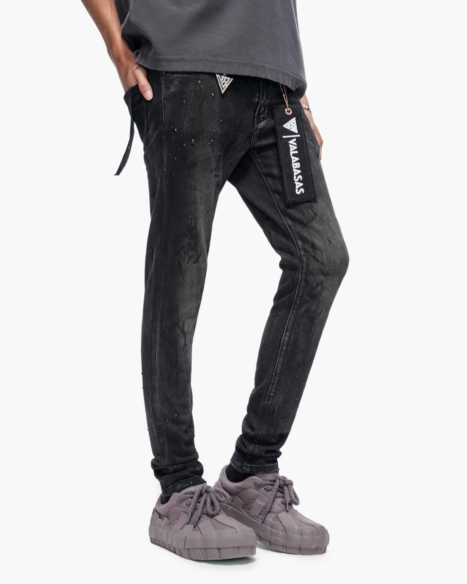 Cumilo Skinny Black Wash Jeans - Image 4