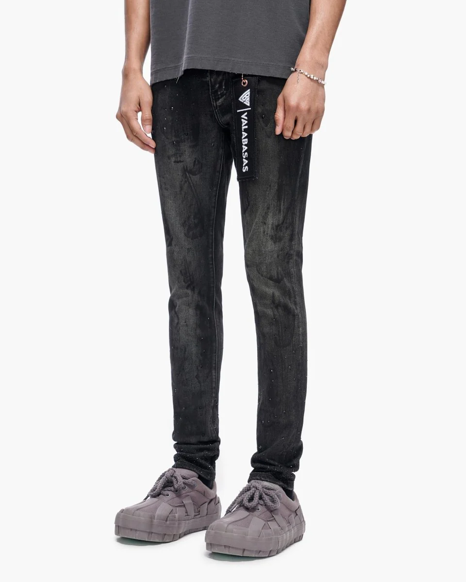 Cumilo Skinny Black Wash Jeans - Image 8