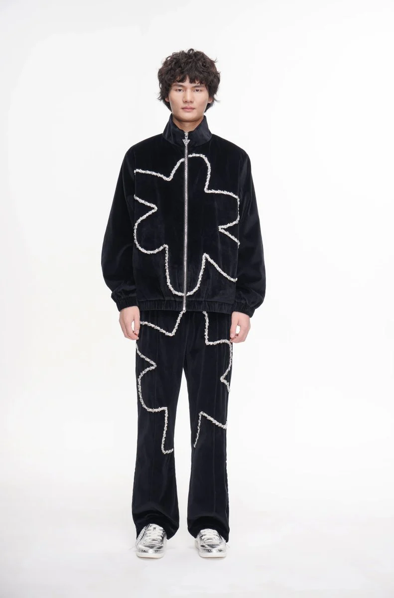 Eden Velour Jacket Black - Image 4