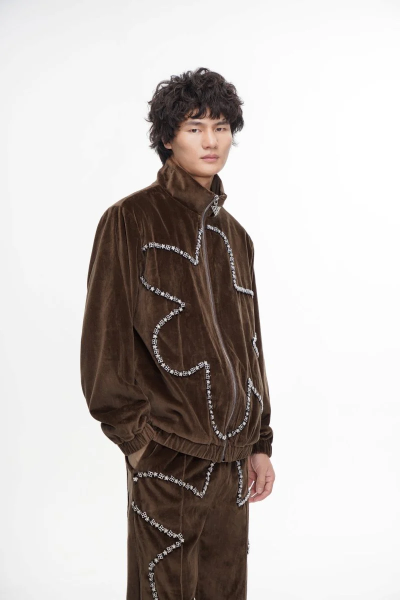 Eden Velvet Jacket Brown - Image 2