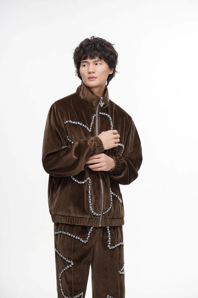 Eden Velvet Jacket Brown - Image 4