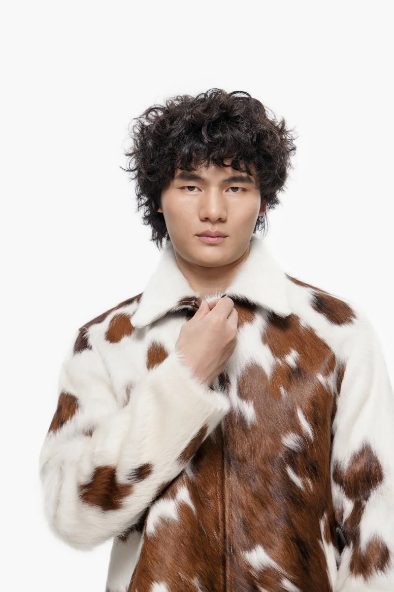 Étalon 100% Cowhide Jacket – Brown & Cream - Image 3