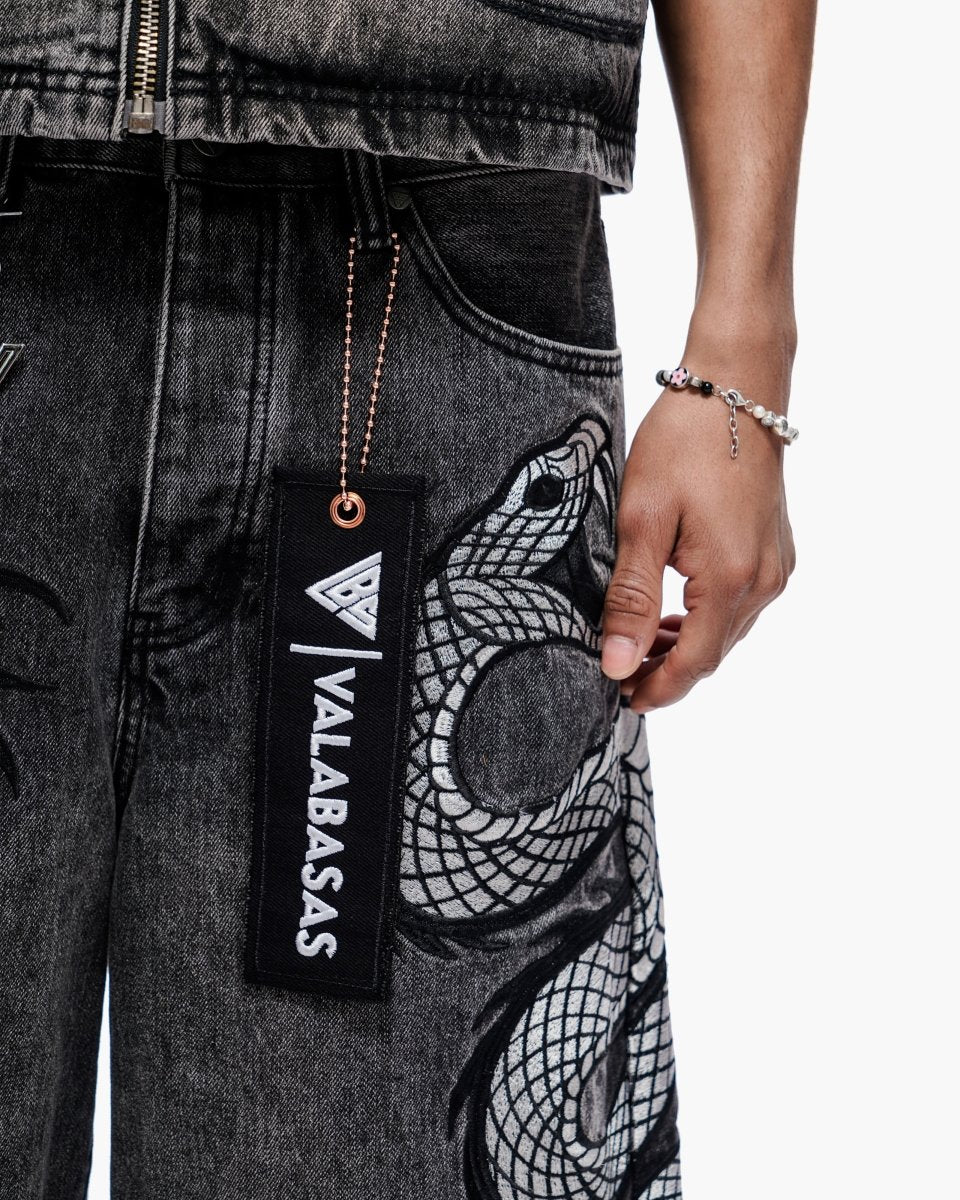 Glacier Coil Baggy Jorts Grey Wash - Image 2