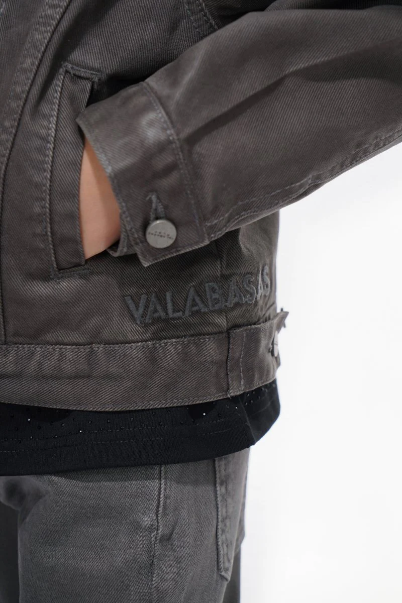 Hideout Kids Grey Waxed Jacket - Image 7