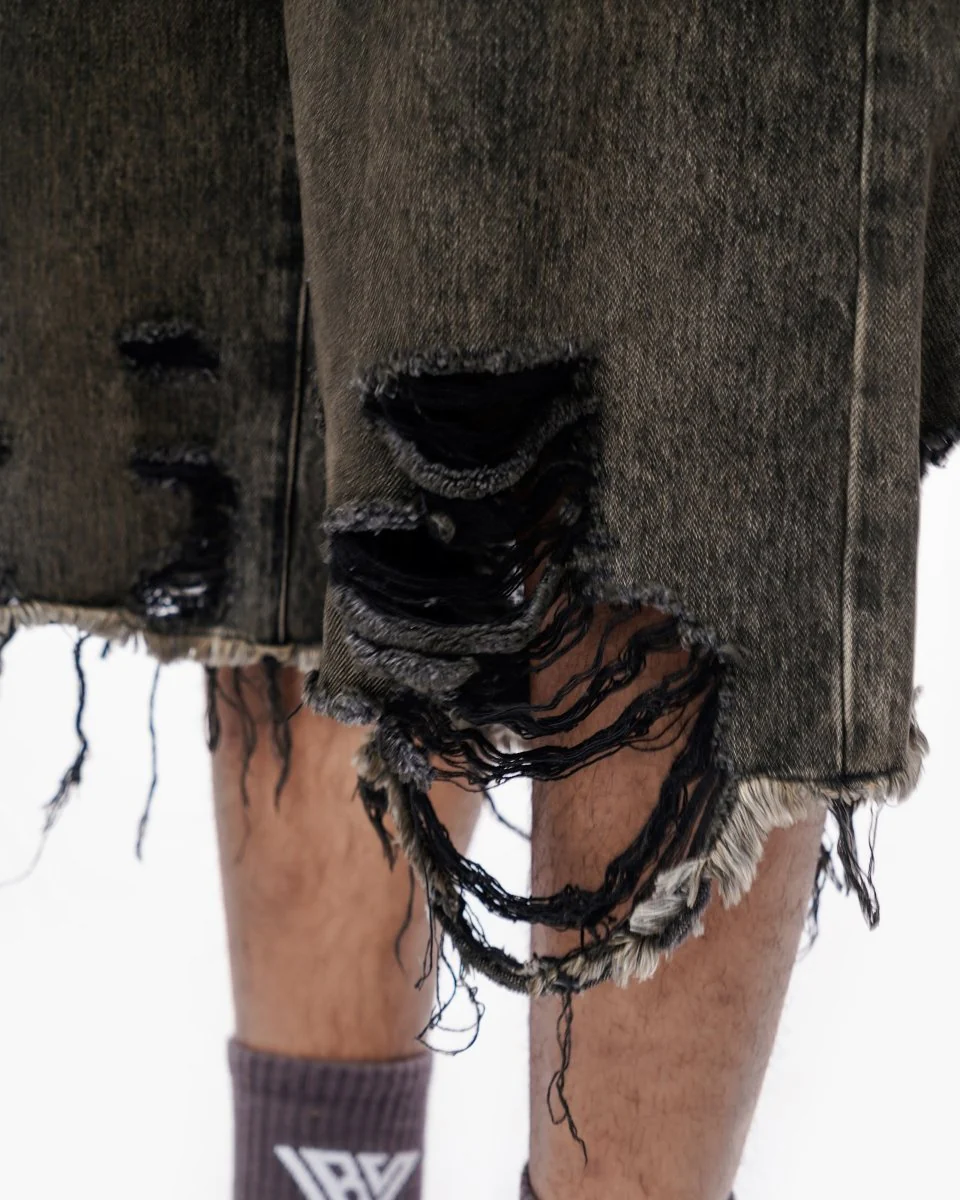 Iceland Dark Grey Wash Jorts - Image 2