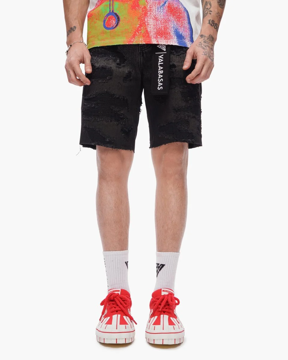 Incise Shorts Grey Wash - Image 2