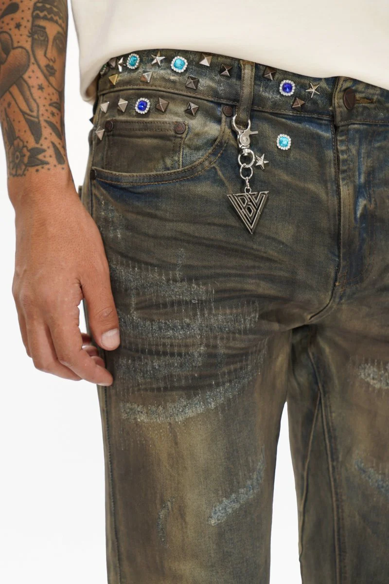Ion Lt Dirt Vintage Wash Waxed Stacked Jean - Image 3