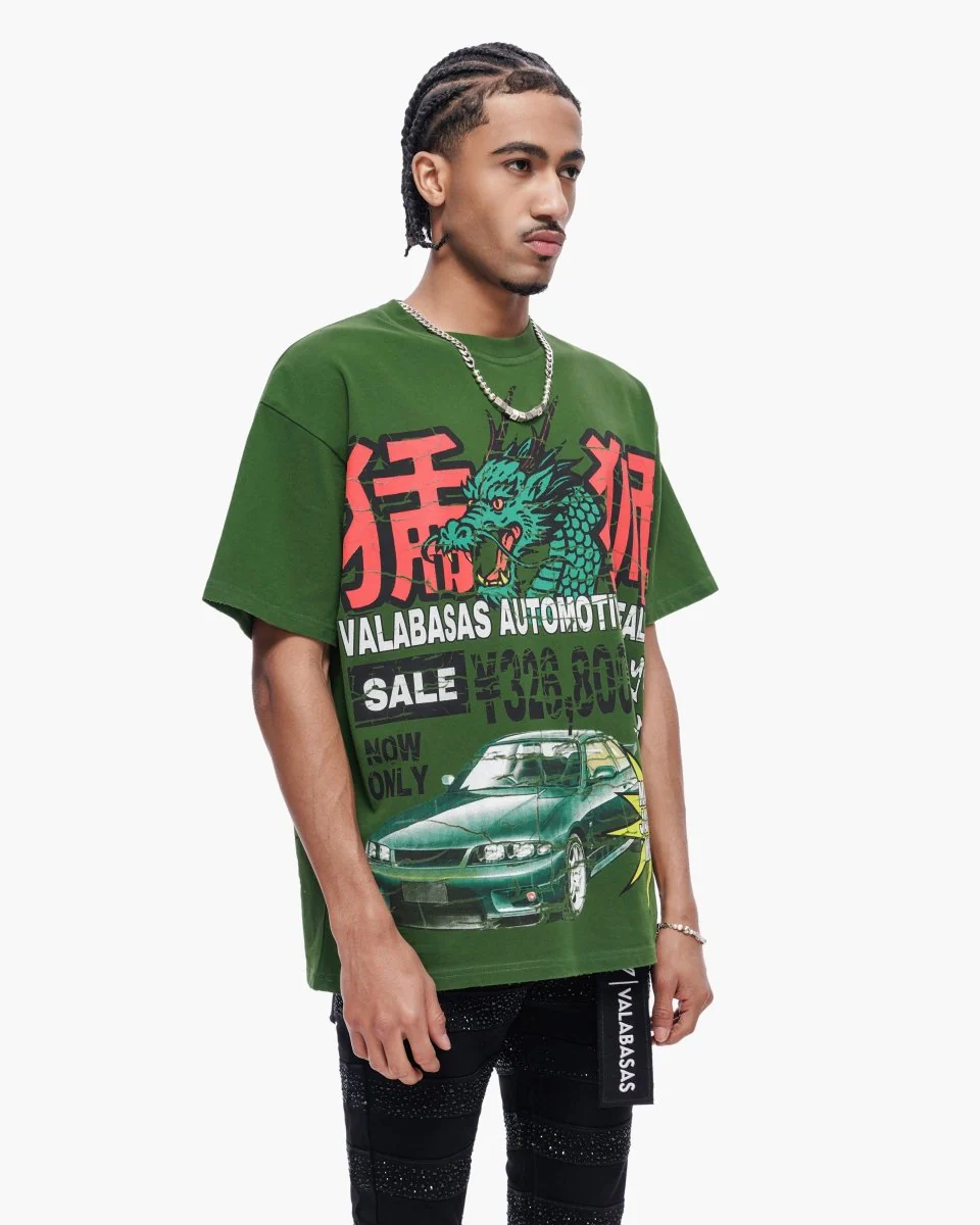 Japanese Motors Tee Green - Image 4