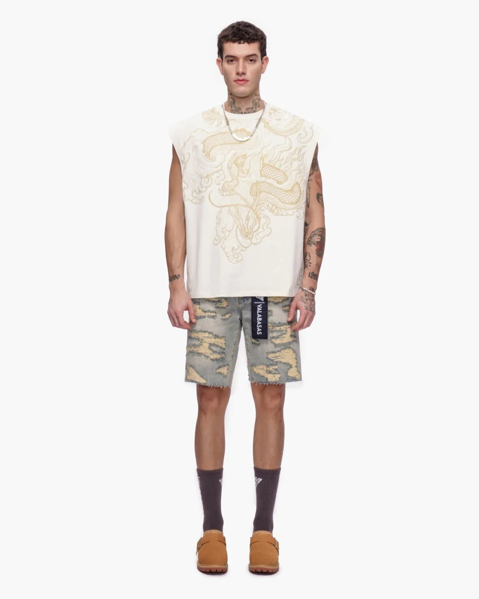 Kaito Cut-Off Tee White - Image 10