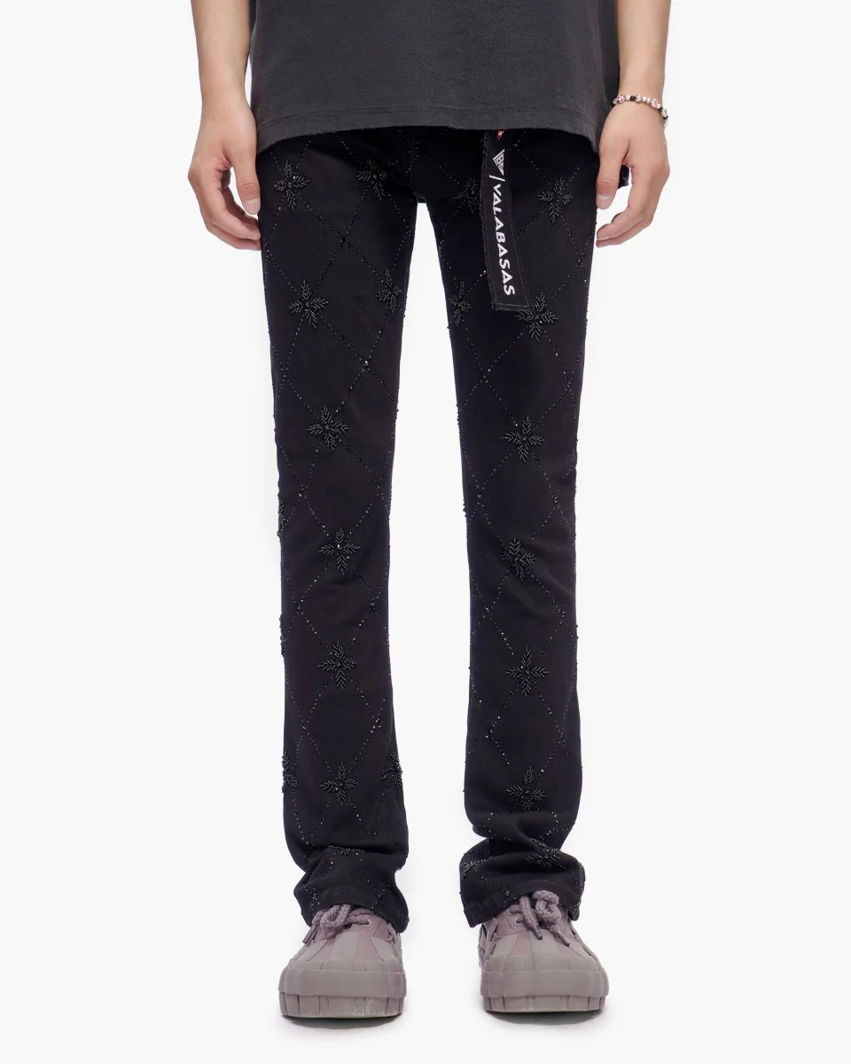 Kinz Stacked Jet Black Jeans - Image 4