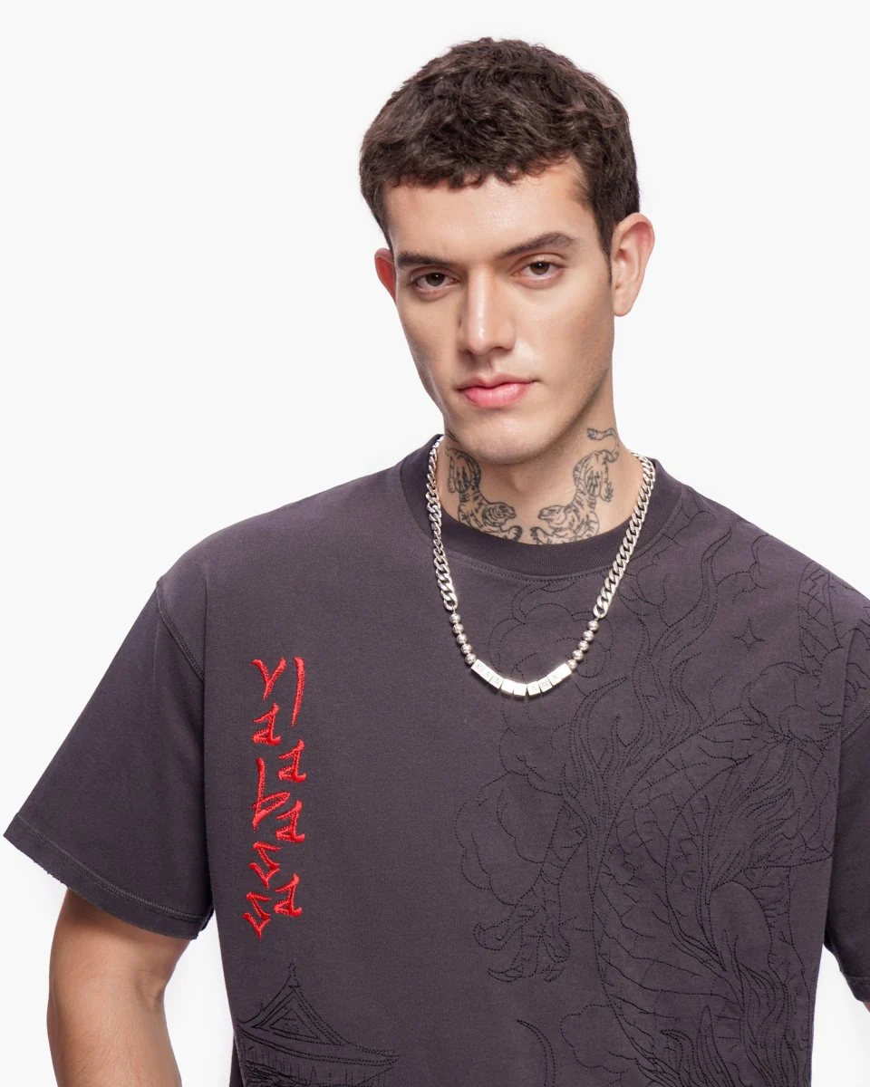 Mist Temple Tee Grey - Image 3