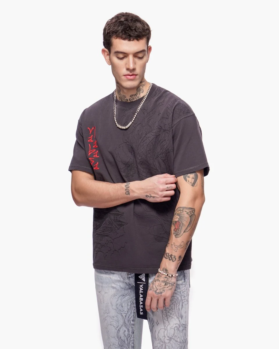 Mist Temple Tee Grey - Image 7