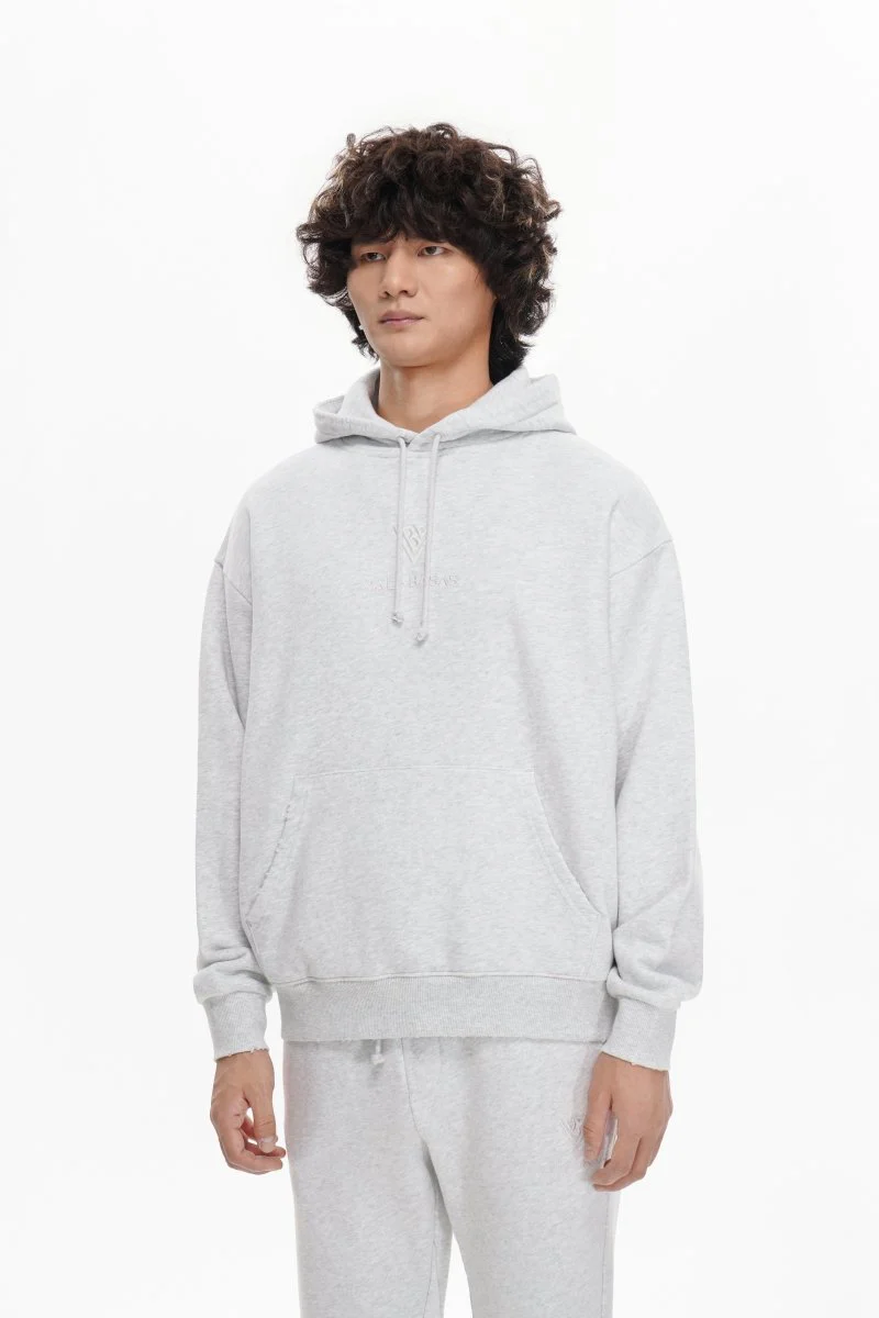 Mr. Fleece Hoodie Light Grey - Image 7