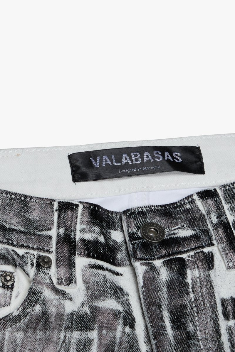 Mr. Flex White Black Waxed Skinny Jeans - Image 2