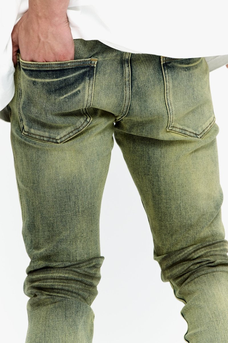 Mr. Flex Yellow Washed Skinny Jeans - Image 6
