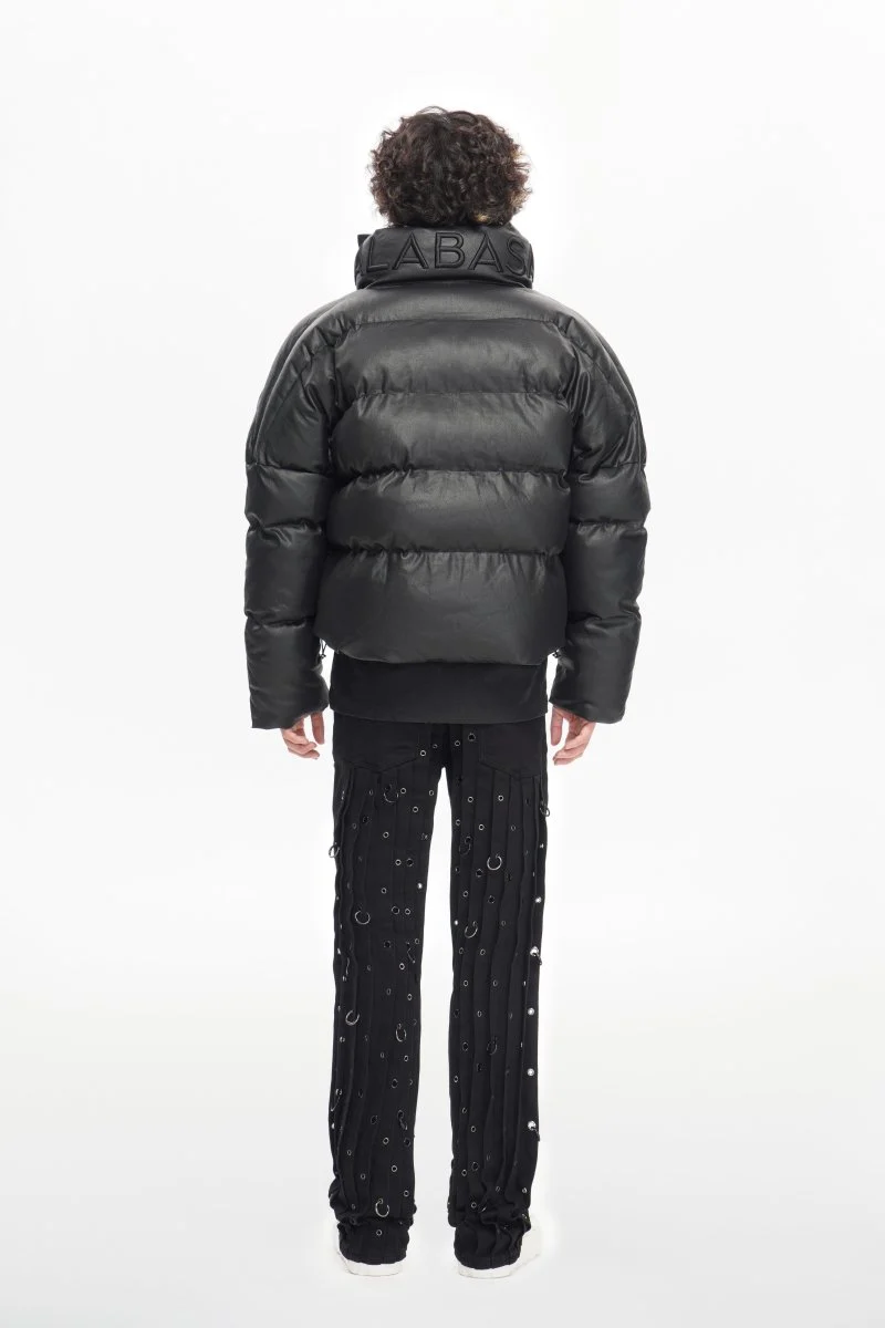 Mr. Puffer Denim Jacket – Waxed Black - Image 8
