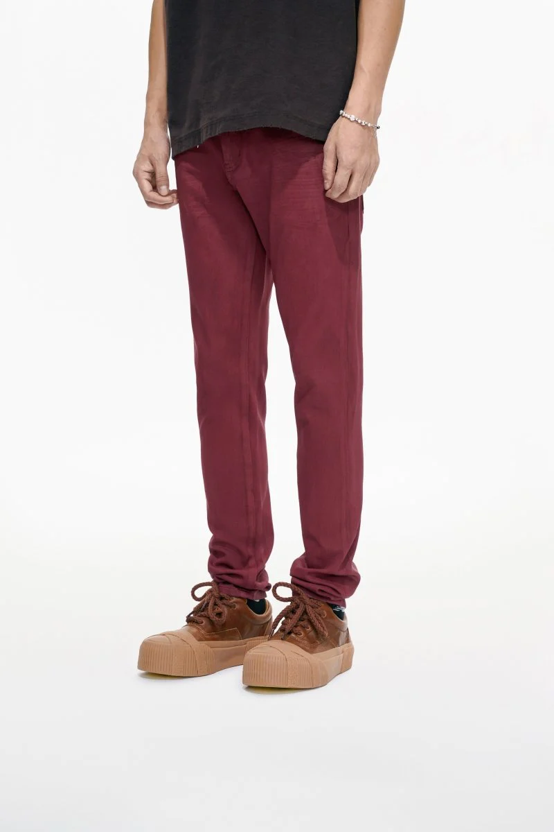 Mr.Slim Burgundy Waxed Skinny Jean - Image 6