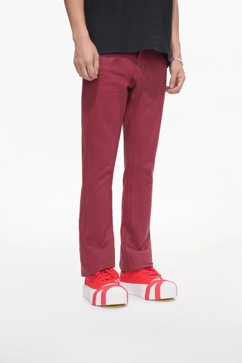 Mr.Stacked Burgundy Waxed Jean - Image 7