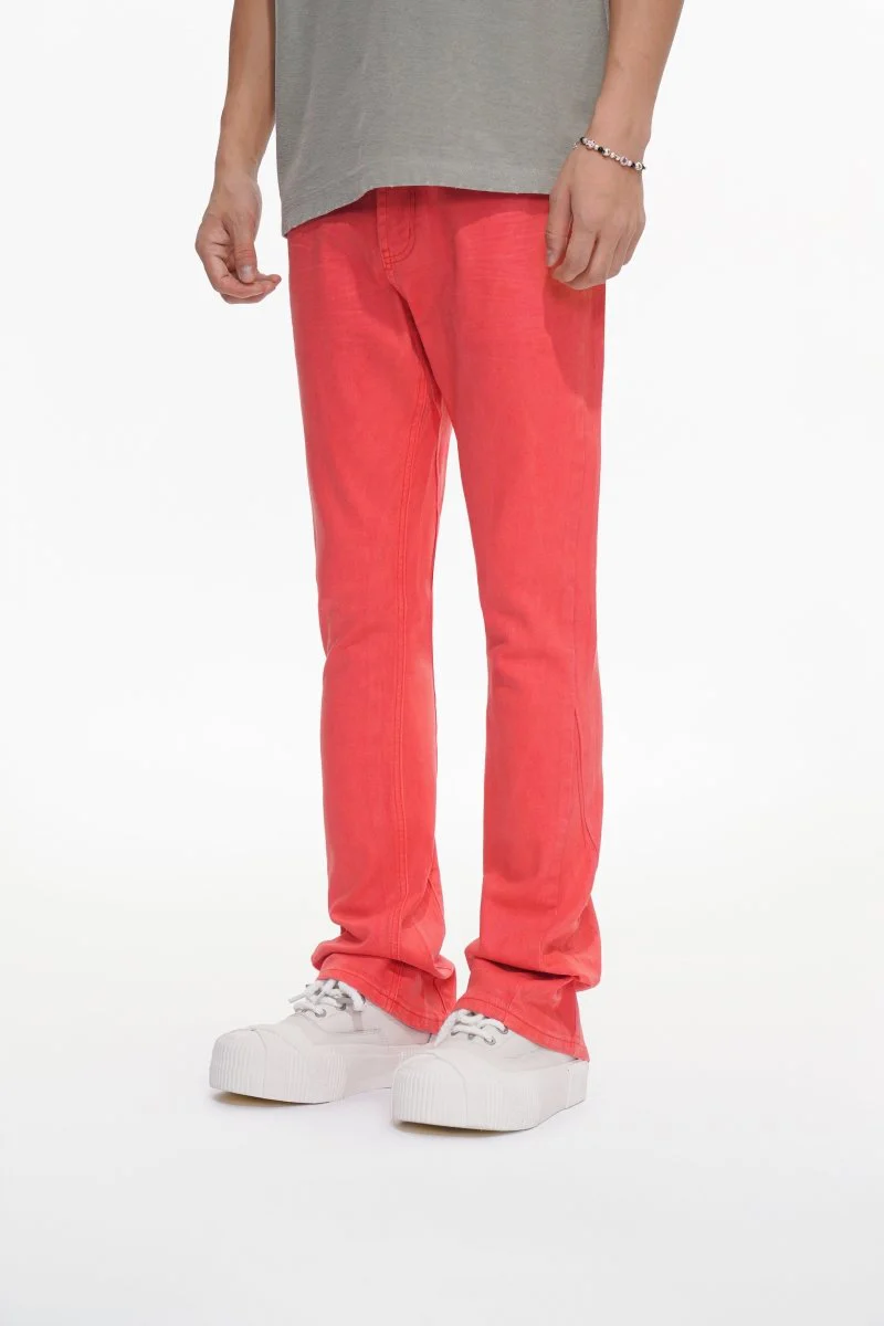Mr.Stacked Coral Waxed Jean - Image 4