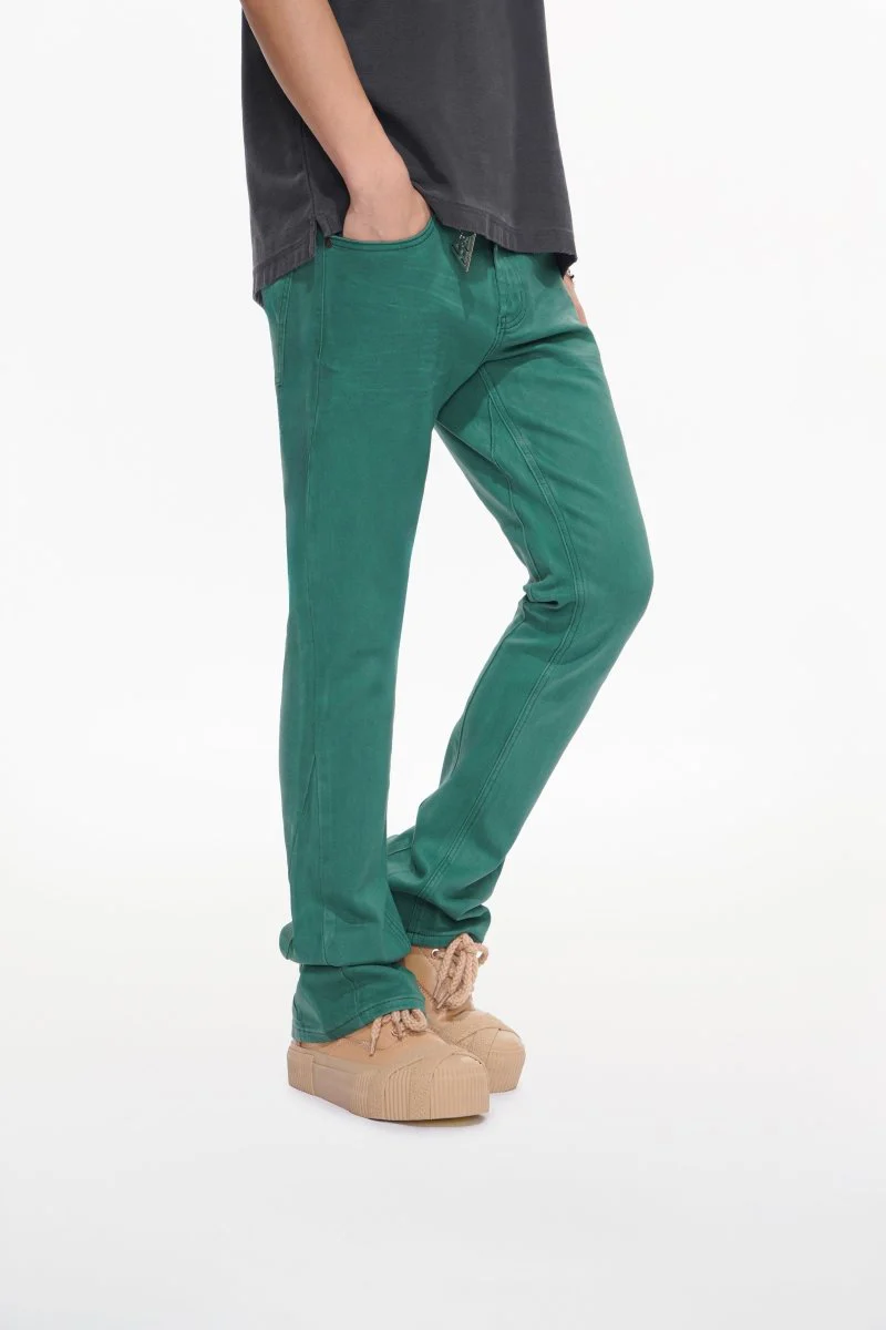 Mr.Stacked Green Waxed Jean - Image 7