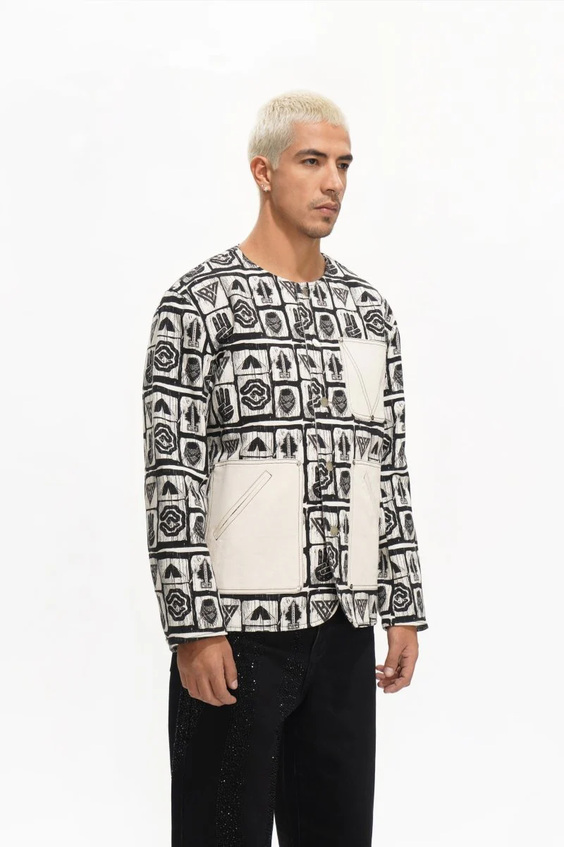 Outpost Black Cream Button Down - Image 6