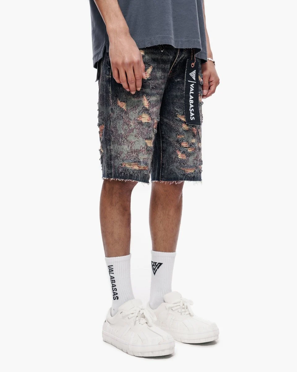 Path Shorts Dark Blue Vintage - Image 8
