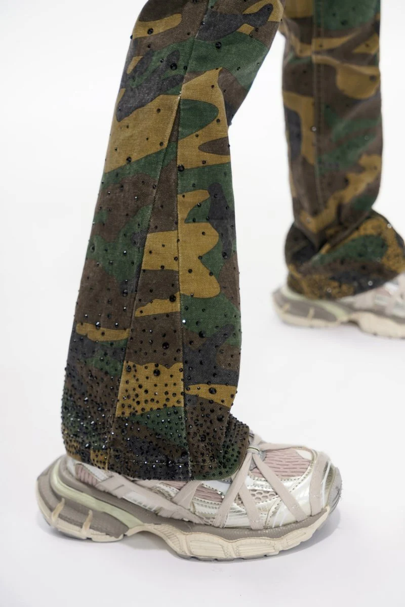 Recon Kids Foilage Green Stacked Jeans - Image 3