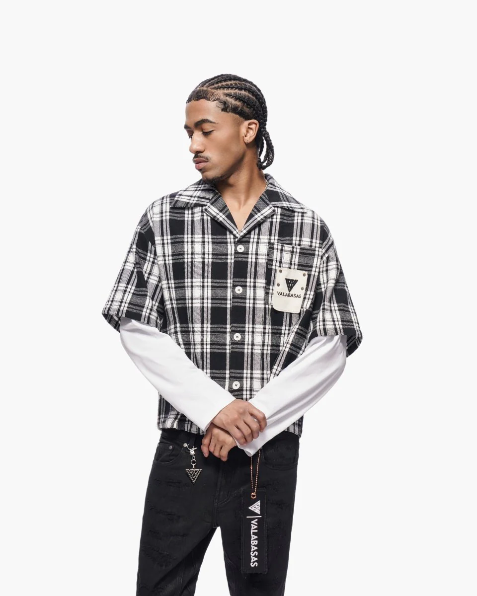 Rip Layered Flannel Black - Image 5