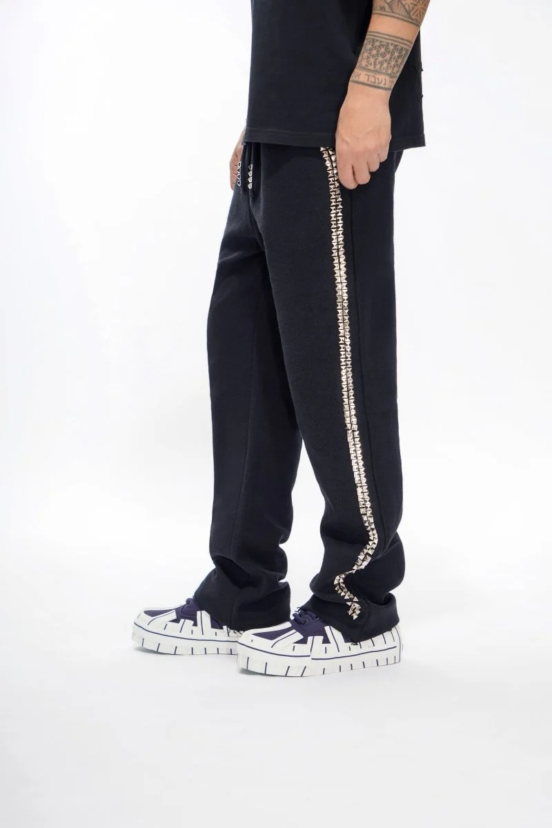 Saturn Black Straight Fleece Pants - Image 7
