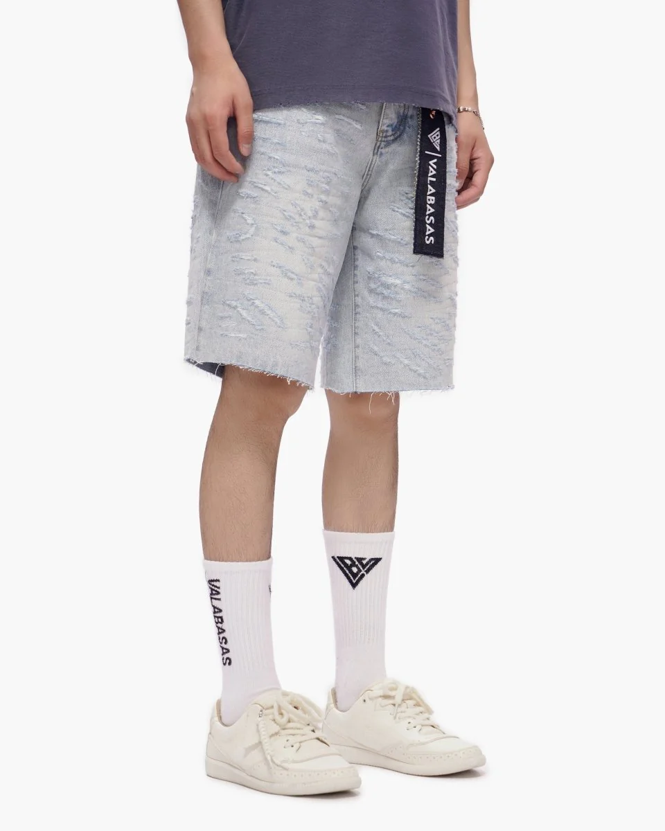 Scrape Shorts Light Blue Wash - Image 3