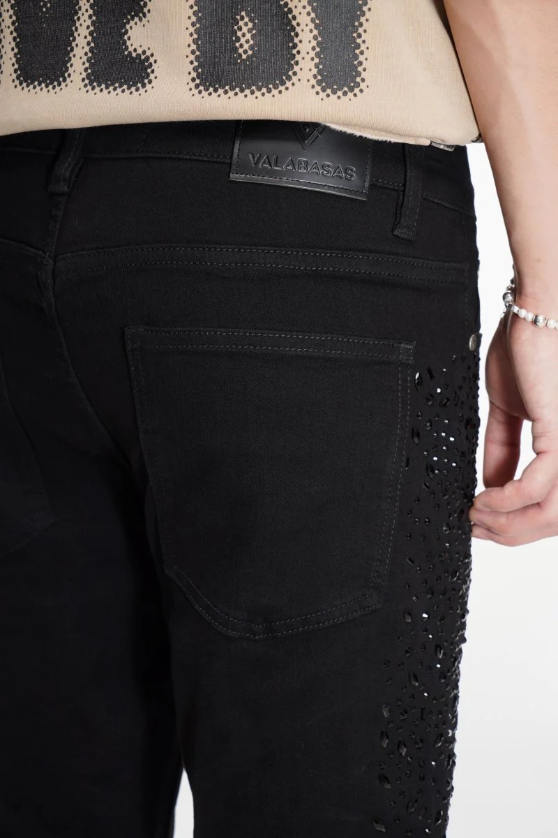 Shock Jet Black Stacked Flare Jean - Image 5