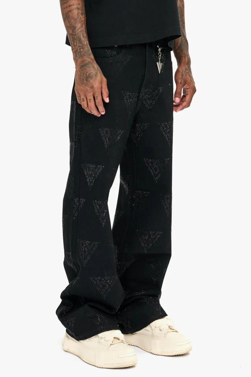 Showing Jet Black Baggy Jean - Image 3