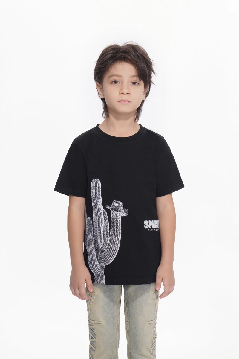 Kids Spirit Jet Black Tee - Image 4