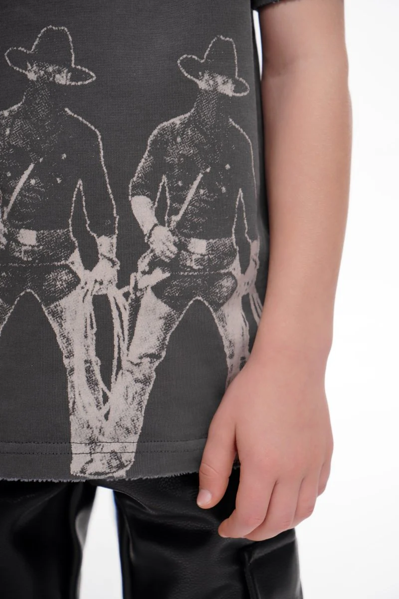 Kids Stay True Vintage Grey Tee - Image 2
