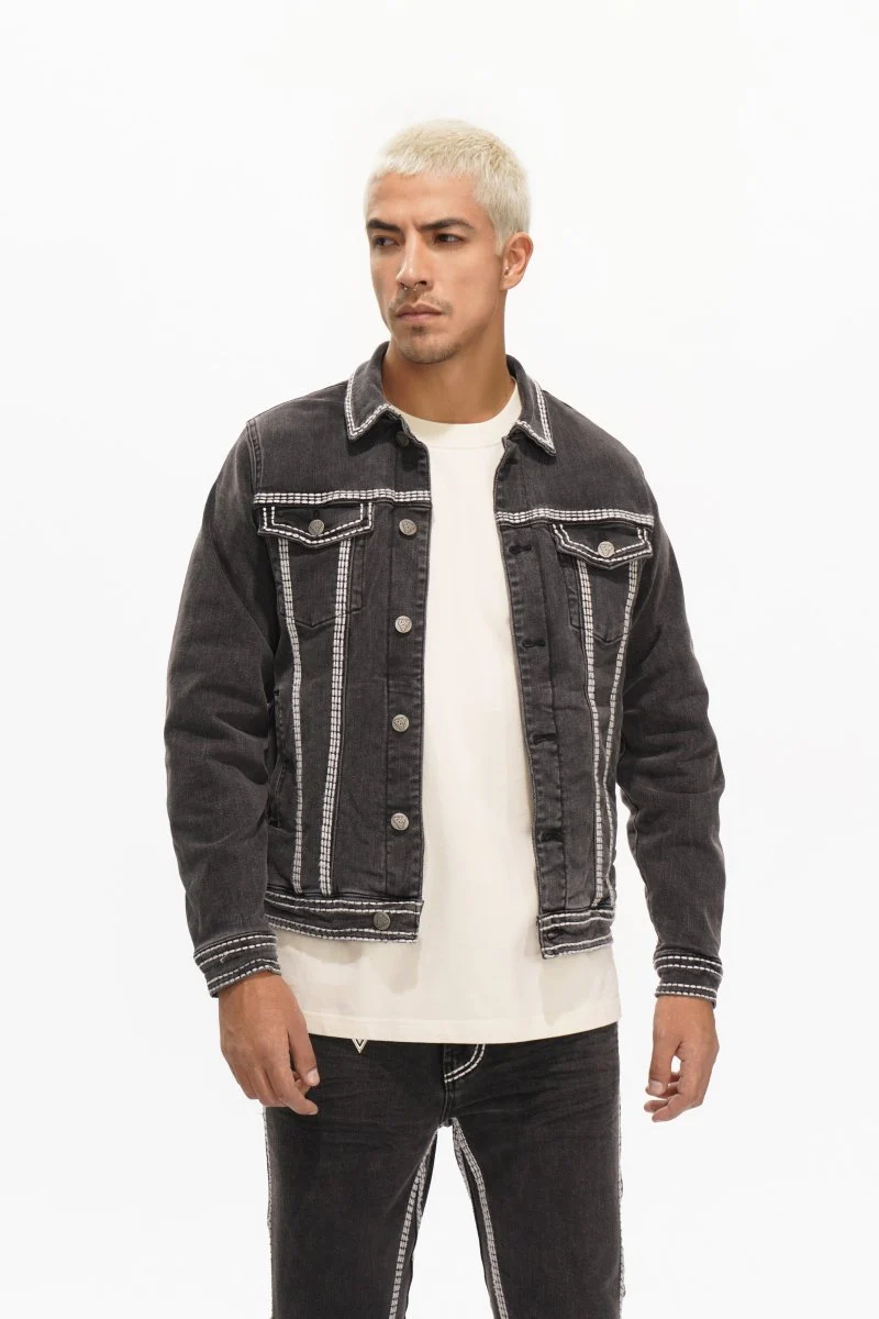 Treasury Mens Jacket Grey Washed - Image 4