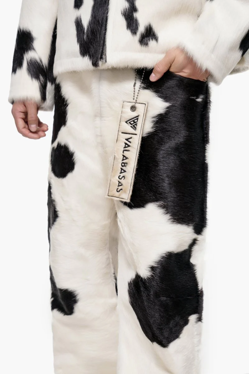 Trotto 100% Cowhide Pant – Black & White - Image 2