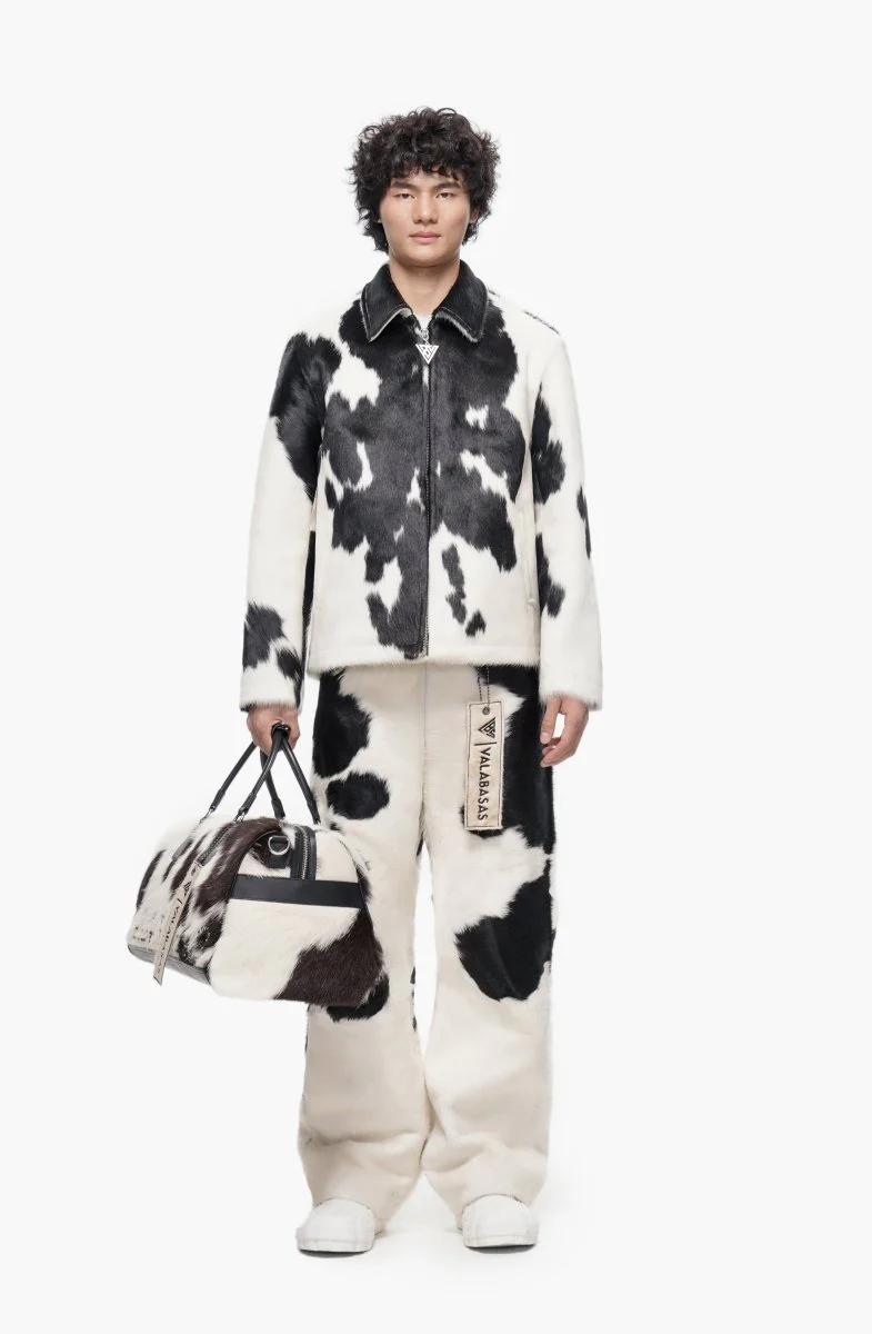 Trotto 100% Cowhide Pant – Black & White - Image 8