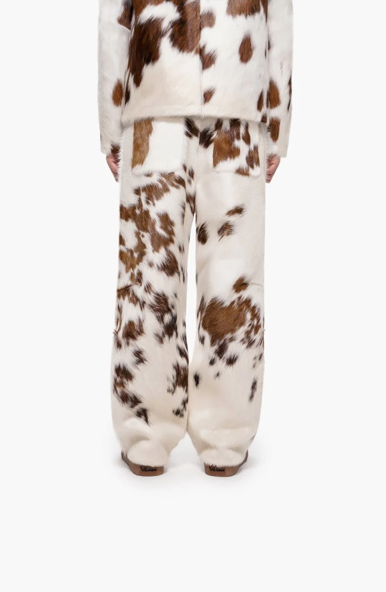 Trotto 100% Cowhide Pant – Brown & Cream - Image 5