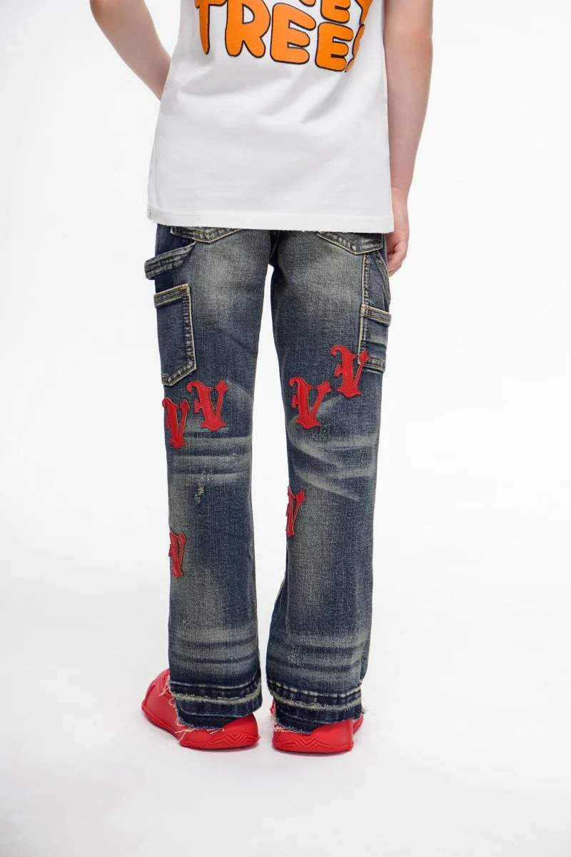 Kids V-Minimal Stacked Vintage Blue - Image 4