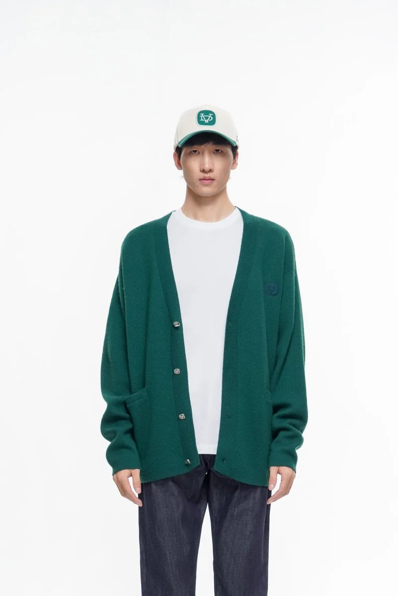 Loir Cardigan – Green (Cashmere Blend) - Image 7